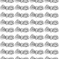 Some twisted yarn for knitting. Doodle style. Seamless pattern. vector