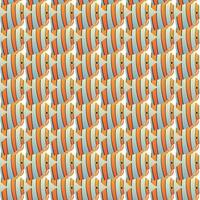 Simple fish with yellow stripes. Underwater inhabitants. Inhabitants of the ocean floor. Marine animals. Seamless pattern. vector