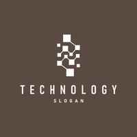 neuron technology logo illustration data simple abstract modern template brand product vector