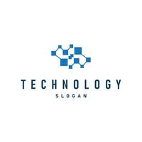 cell neuron technology logo design illustration data simple abstract modern template vector