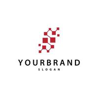 neuron technology logo design data simple template brand product vector