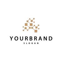 cell neuron technology logo illustration data abstract template brand product vector