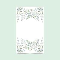 Symmetrical Botanical Border with Delicate Greenery vector