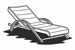 A lounge chair with smooth vector