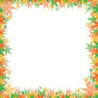 Frame with autumn leaves. vector