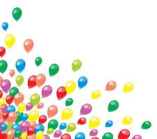 The background with balloons. vector