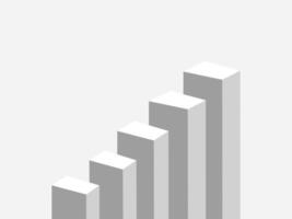 Surreal growth bar graph. business concept vector