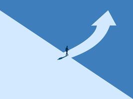 man steps into a new path for business opportunities different vector
