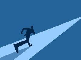 Career, Businessman running on the business path vector