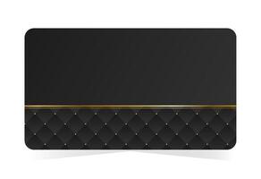 Exclusive golden VIP pass template. Black leather background with copy space. illustration on transparent background vector