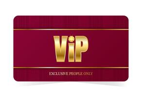 Prestige golden VIP access card layout. Red striped background. Exclusive people only. illustration on transparent background vector