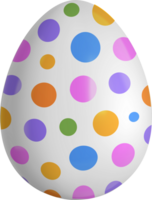 3d easter egg with colorful dots png