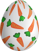3d easter egg with carrots png