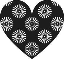 Firework Pattern Heart Silhouette Illustration vector