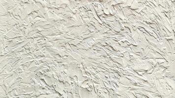 Minimalist white textured background with abstract brushstrokes, handmade. Decorative plaster, universal style for interiors, printing, graphic design photo