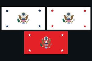 Department of the Army USA Flags Bundle Illustration Premium Quality vector
