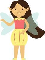 Cute Little Fairy Character Isolated on White Background vector