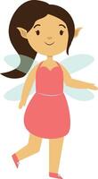 Cute Little Fairy Character in Flat Design vector