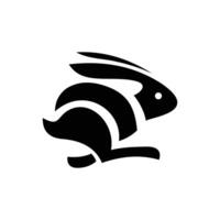 abstract rabbit logo design template vector