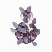 March 8th concept. Number 8 made of hole and eucalyptus branches. Greeting Card Women's Day on March 8th photo
