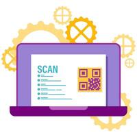 QR code login and access points vector