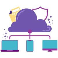 cloud computing concept. cloud storage vector