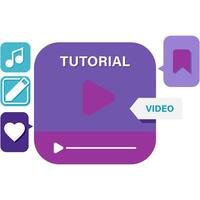 tutorial, customer service vector