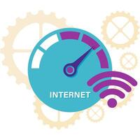illustration of network and internet vector