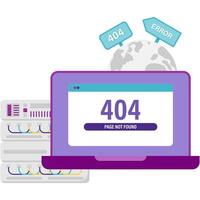 laptop shows internet problem and network disruptions vector