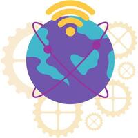 global internet network worldwide vector