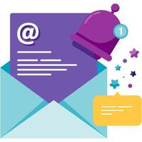 message notification, instant chat vector