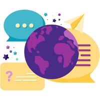 online discussion forum, instant chat vector