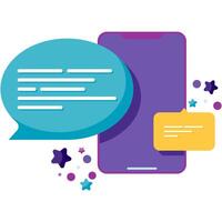 digital conversation, instant chat vector