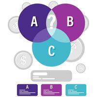 pie chart and financial analysis vector