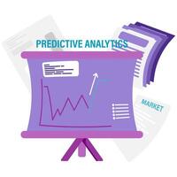 predictive analysis and financial analysis vector