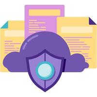protected cloud data and security vector