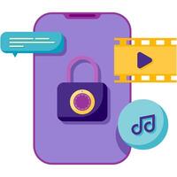device privacy, digital security vector