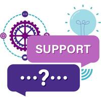 chat support, customer service vector