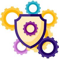 privacy settings, digital security vector