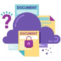 cloud storage security level vector