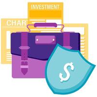 investment security and financial reports vector