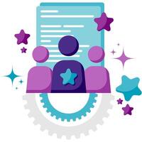 inter division collaboration, corporate strategy and report vector
