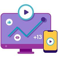 Increase in ad viewership and brand promotions vector