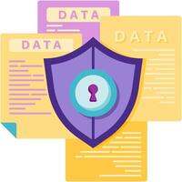 data and document protection and security vector