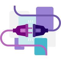 cable disconnected and network disruptions vector
