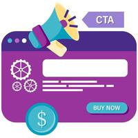 Call to action and brand promotions vector