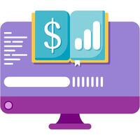 digital bookkeeping, report and financials vector