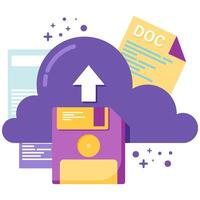 data and document backup vector