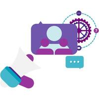 community forum, customer service vector