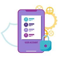 user login homepage and access points vector